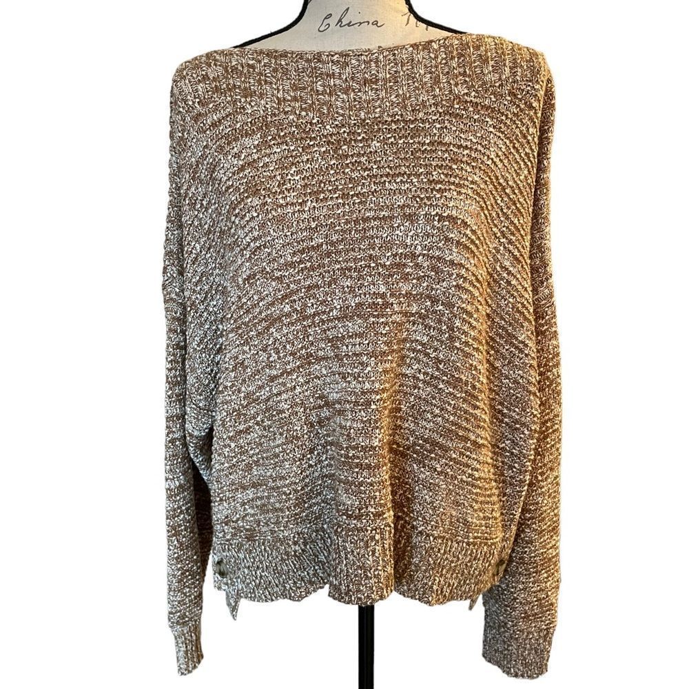 Madewell cream and tan long sleeve sweater size XXL